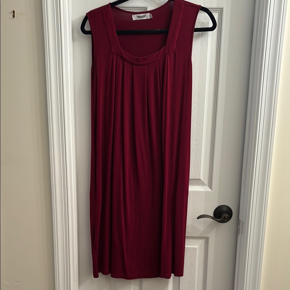 Sleeveless Burgundy Dress